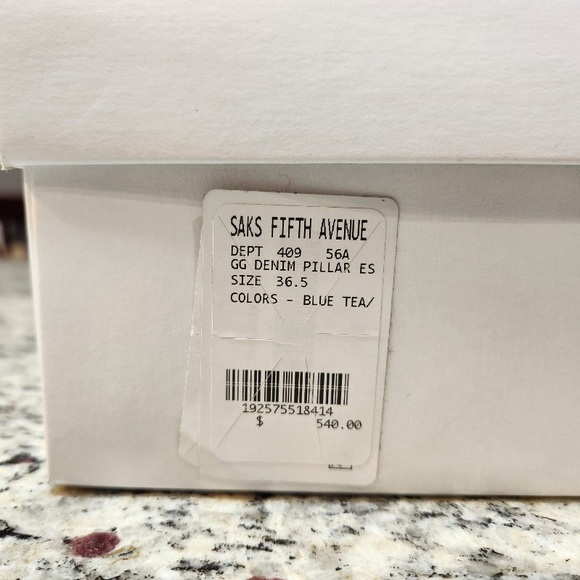 NEW GUCCI Denim GG Pillar Espadrilles Size 36.5 - Picture 11 of 11